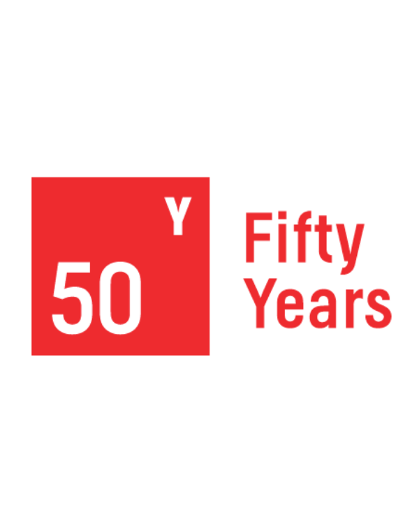 The Fifty Years logo.