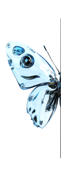 Graphic of half a butterfly