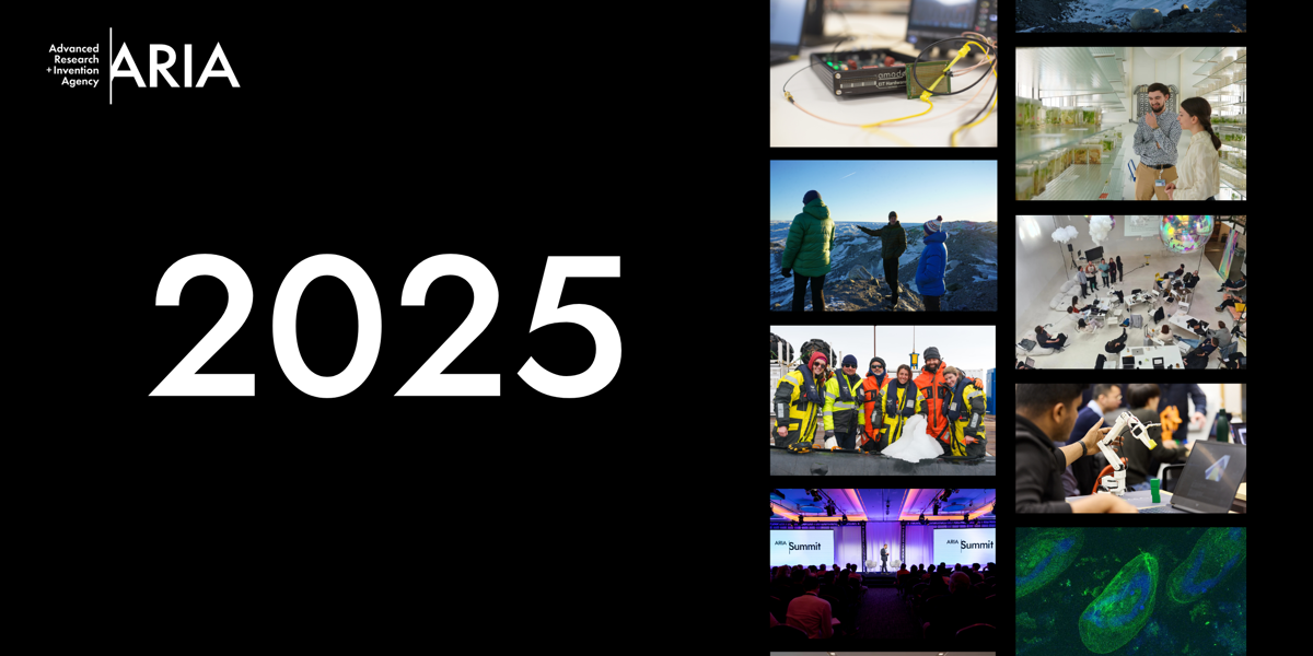 A collage of images showcasing ARIA's progress in 2025