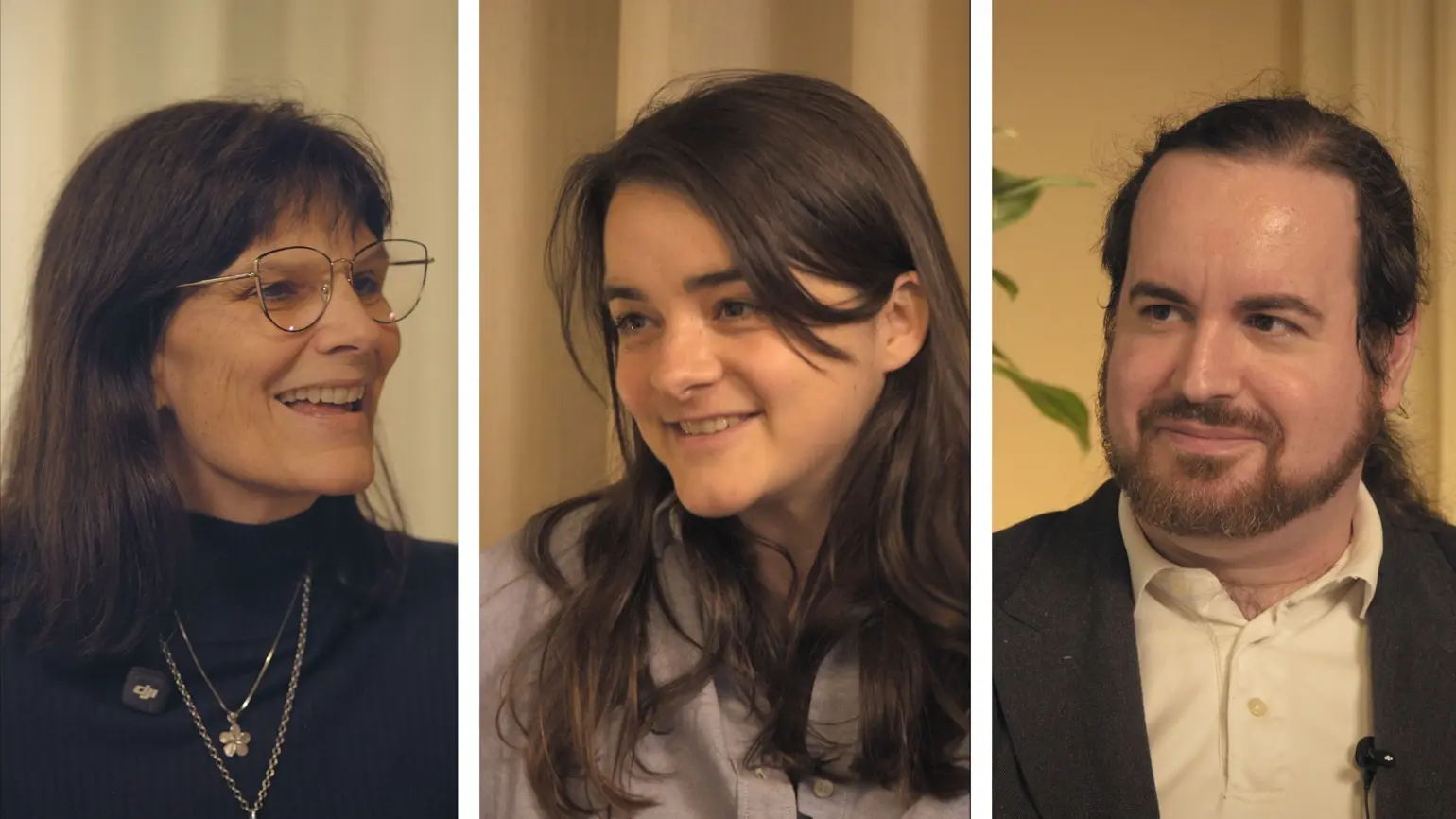 Headshots of Kathleen Fisher, Nora Ammann and David “davidad” Dalrymple