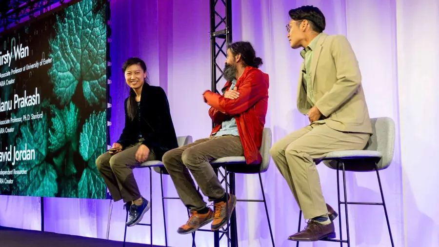 ARIA opportunity seed Creators Kirsty, Manu and David speaking at the ARIA Summit 2025