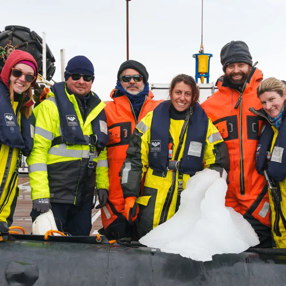 The glider deployment team is back onboard after a successful glider deployment.
