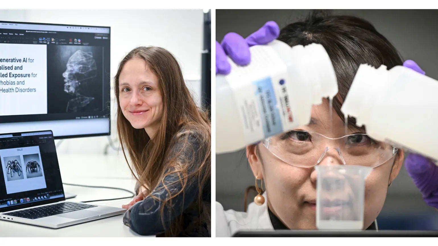 Photo of Neuroworks Fellows, Kamila Maria Jozwik (left) and Lucy Jung (right)” width=