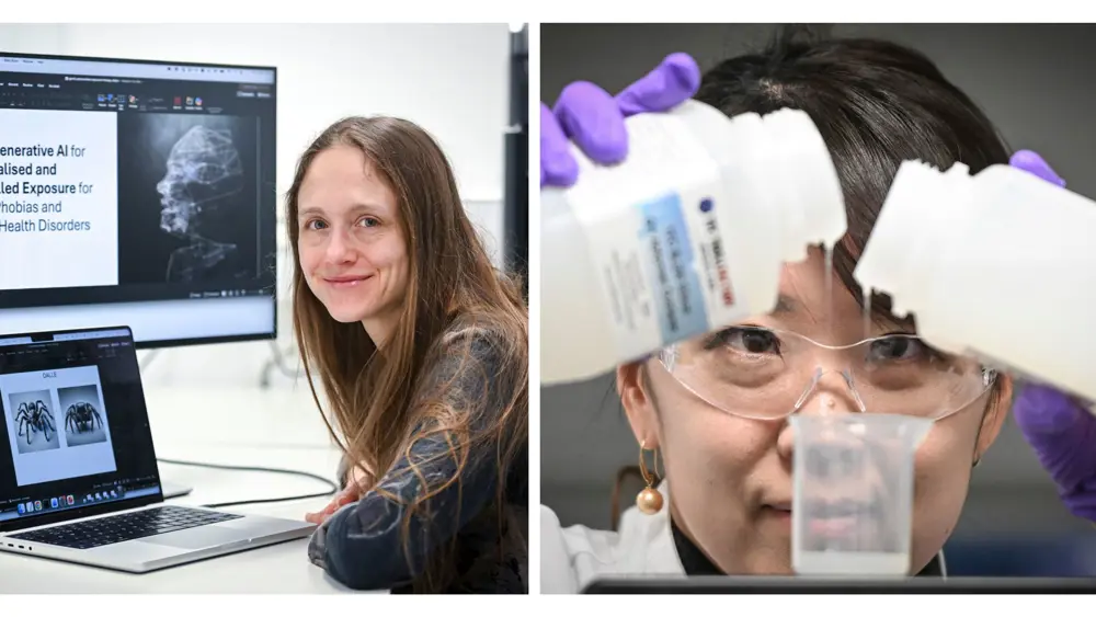 Photos of Cambridge NeuroWorks Fellows Kamila Maria Jozwik (left) and Lucy Jung (right)