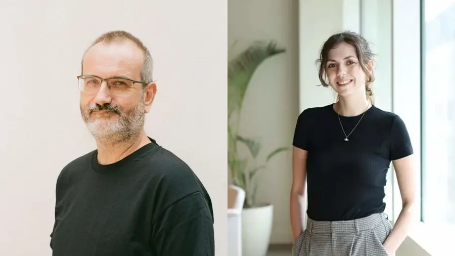 Headshots of Ant Rowstron and Alice Pettitt